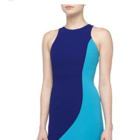 RACHEL Rachel Roy Royal Blue Sheath Dress with Halter Neckline for Cocktail - Picture 11 of 11